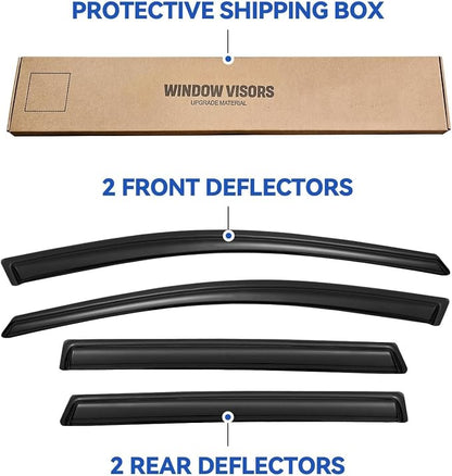 Window Visors Rain Guards for Honda CRV 2017 2018 2019 2020 2021 2022, - Image 5