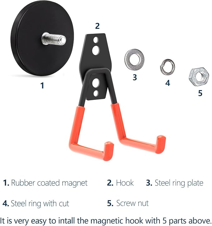 Garage Magnet Hooks, Heavy Duty Magnetic Hooks Tool Hangers - Image 3