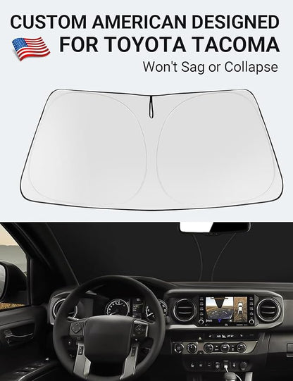 Proadsy for 2016-2023 Toyota Tacoma 2Dr 4Dr Pickup Windshield Sun Shade 4-Layer - Image 2