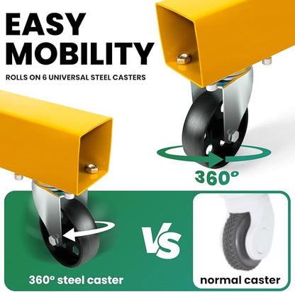 3 Ton Engine Hoist, Folding Hydraulic Cherry Picker Engine Lift, 6500LBS Alloy - Image 5