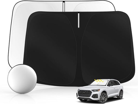 Windshield Sun Shade for Audi Q5 2018-2025 2026 Foldable Sunshade Custom Fit by SULAGIWINDSHIELDSUNSHADE