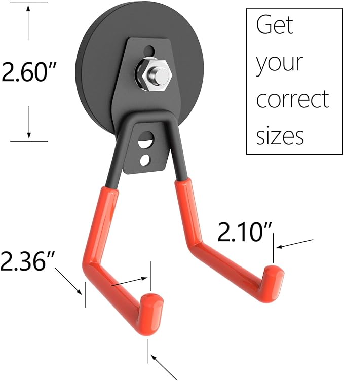 Garage Magnet Hooks, Heavy Duty Magnetic Hooks Tool Hangers - Image 2