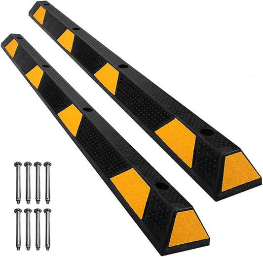 72" Rubber Parking Curbs Block Target by Qualifort
