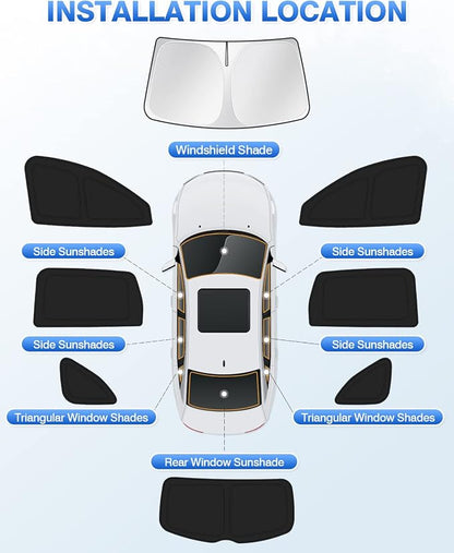 Sunshade for 2021-2025 2026 Acura MDX Accessories Windshield Sun Shade Side - Image 6
