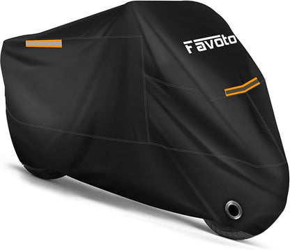 Favoto Motorcycle Cover Waterproof All Weather Universal Fits up to 108 inches by Favoto