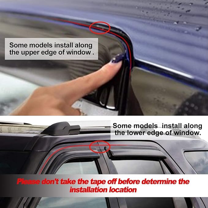 4pcs Original Shatterproof Window Wind Deflectors - Image 7
