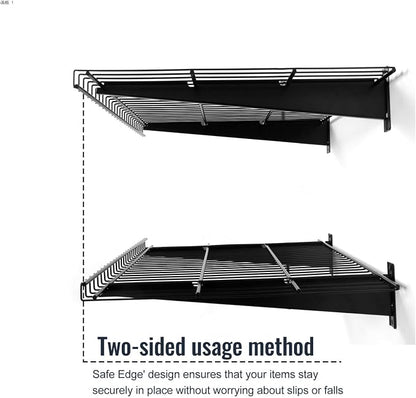 2 Pack Garage Wall Mounted Shelf, 21.7" x 11.4" Heavy Duty Wall Storage Shelves - Image 3