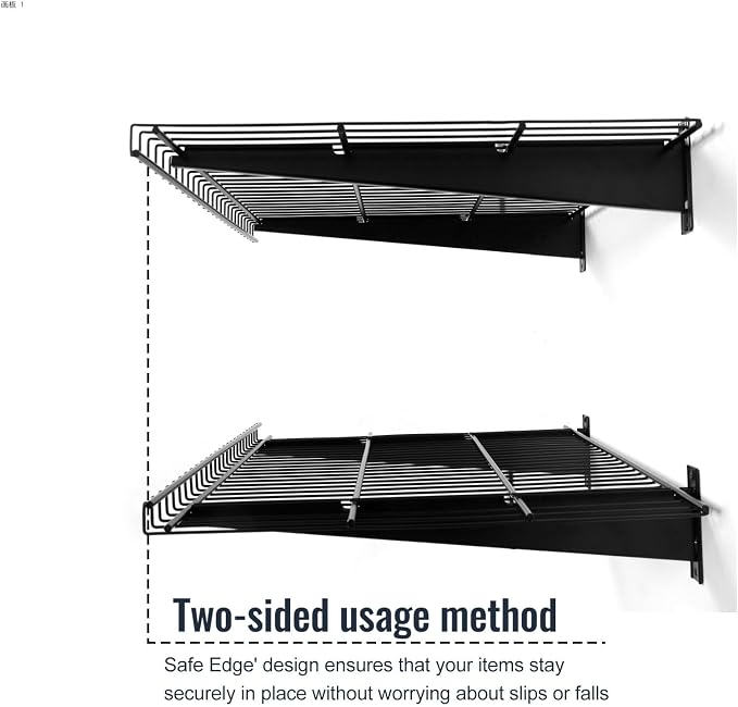 2 Pack Garage Wall Mounted Shelf, 19.7" x 11.4" Heavy Duty Wall Storage Shelves - Image 4