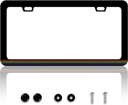 Gay Pride License Plate Frame LGBTQ License Plate Frames Personalise Stainless by HOWKWAWY
