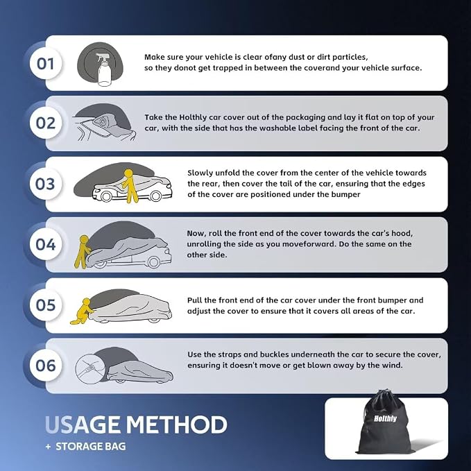 10 Layers Car Cover Custom Fit for Nissan Altima Waterproof All Weather for - Image 7