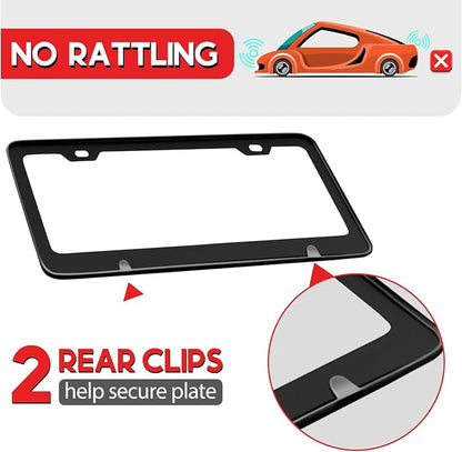 License Plate Frame for Bats and Spider Webs Stainless Steel License Plate - Image 4
