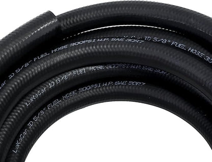 LokoCar Rubber Fuel Hose Line Push Lock 5/8" ID SAE 30R7 NBR 25ft 300PSI Black - Image 2