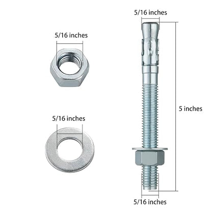 5/16x5" 10Pcs Inch Standard Fasteners - Image 2