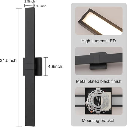 2-Packs Modern Outdoor Wall Lights 31.5" Long LED Outdoor Sconce Lights - Image 7