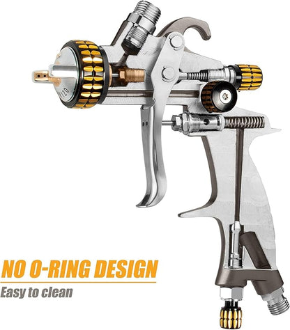 BEETRO HVLP Air Spray Gun, 1000ml Capacity 14.3CFM 29-32psi 1.4mm/1.8mm Nozzles - Image 5