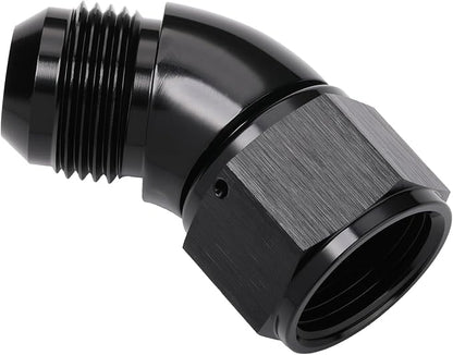 45 Degree 12AN Male to 12AN Female Swivel Full Flow Fitting Adapter Coupler - Image 4