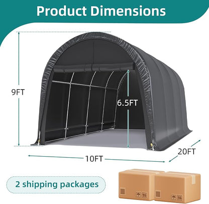 EROMMY Carport 10 x 20 FT Heavy Duty, Portable Garage - Image 3