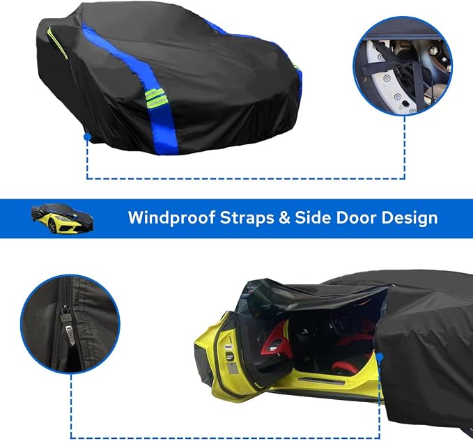 Avecrew for Chevrolet Corvette C4/C5/C6/C7 Car Cover Waterproof All Weather for - Image 4