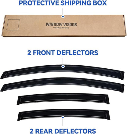 Window Visors Rain Guards for 2012-2020 Chevy Sonic Hatchback, Out-Channel - Image 5