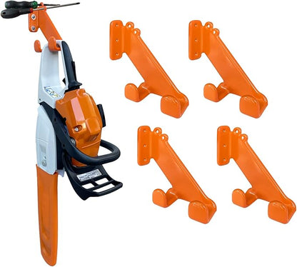 Chainsaw Hanger, 4 Pack Chainsaw Wall Mount, Heavy Duty Chainsaw Holder by OSROENE
