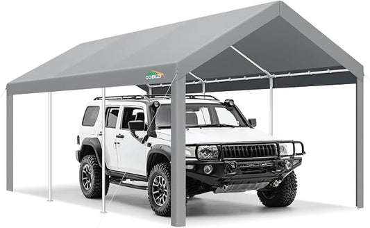 COBIZI Carports 10x20 Heavy Duty Car Tent Garage, Galvanized Frame Car Canopy by COBIZI