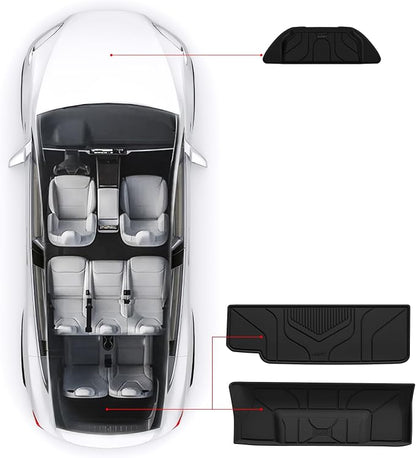LASFIT Frunk Trunk Mats Fit for Tesla Model X & Model X Plaid 6 Seater / 7 - Image 2