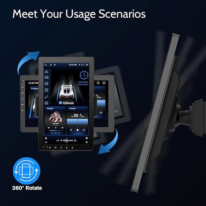 Single din Car Stereo, Rotatable Carplay Screen - Image 9