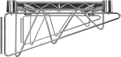 14" x 24" Chrome Wire Wall Mount Shelf - Image 5