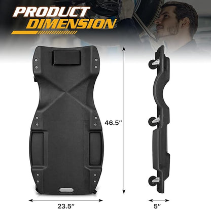 Magshion Mechanic Creeper with Padded Headrest and Dual Tool Tray, Rolling - Image 3