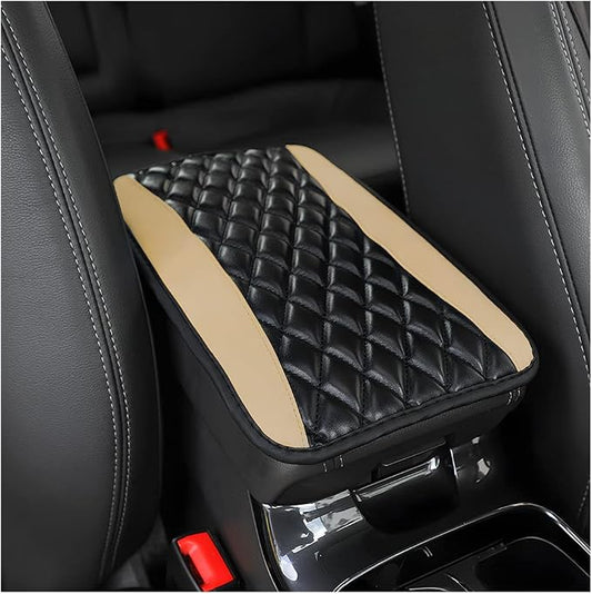 Car Center Console Cushion Pad, Universal Leather Waterproof Armrest Seat Box by Moly+Magnolia