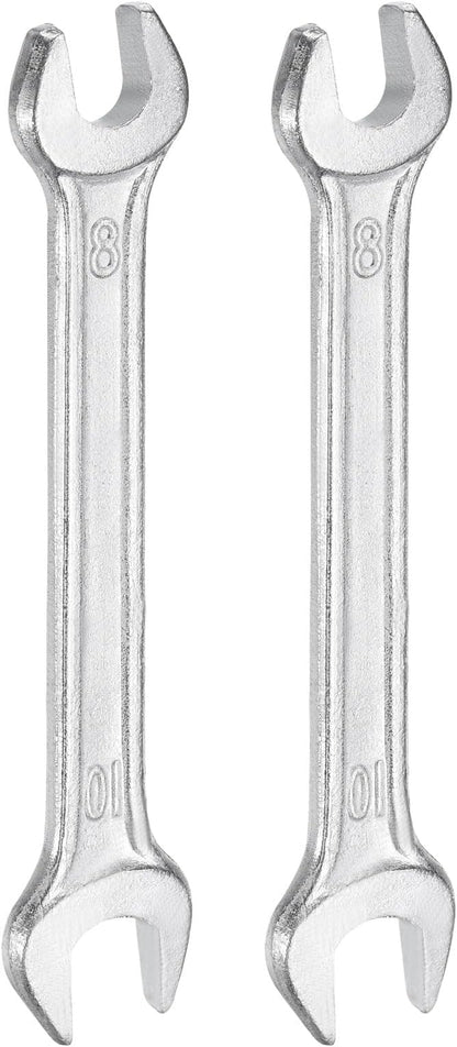 HARFINGTON 2pcs Double Open End Wrench 8mm x 10mm Metric 15 Degree Offset Angle by HARFINGTON