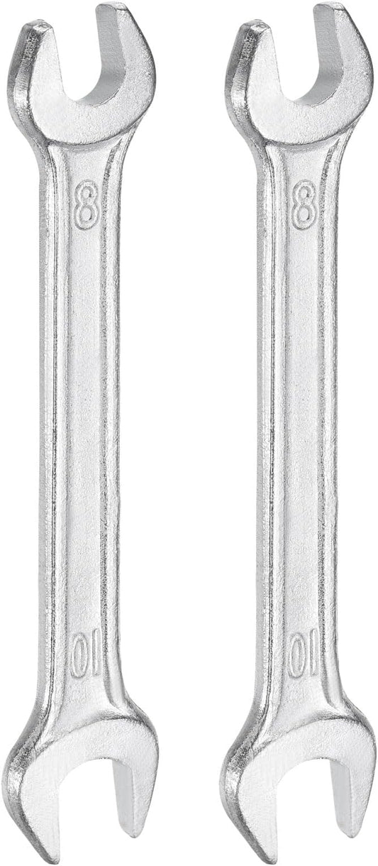 HARFINGTON 2pcs Double Open End Wrench 8mm x 10mm Metric 15 Degree Offset Angle by HARFINGTON