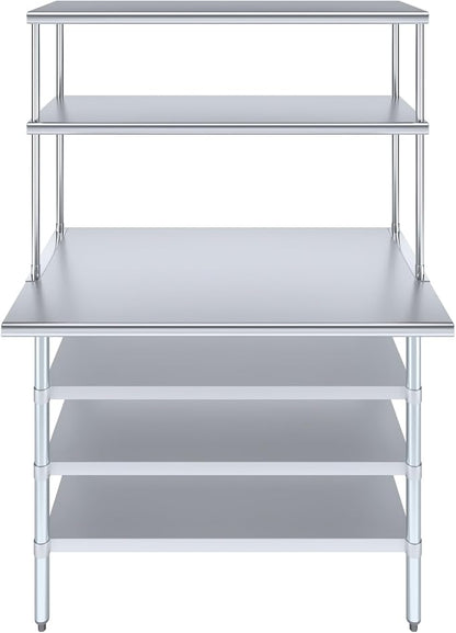 Amgood 30" x 48" Stainless Steel Work Table - Image 2