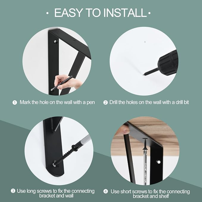 24 Pack L14 x H 10" Black Heavy Duty Shelf Brackets - Image 3