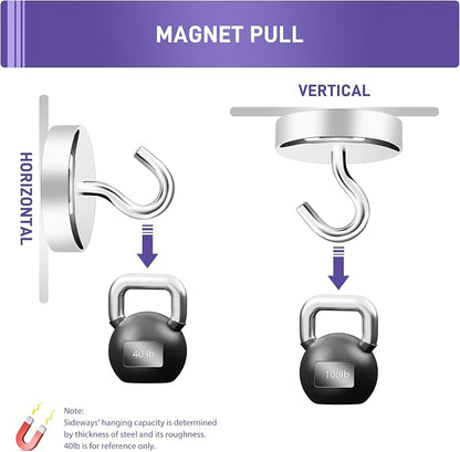 Neosmuk Magnetic Hooks, Cruise Ship Essentials, 100lb+ Heavy Duty Magnetic Hooks - Image 6