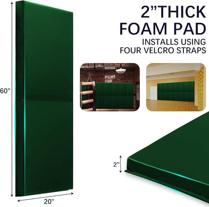 PROGOAL 60"/72" High Gym Wall Padding 2"/4" Thick Foam Basketball Court Wall - Image 5