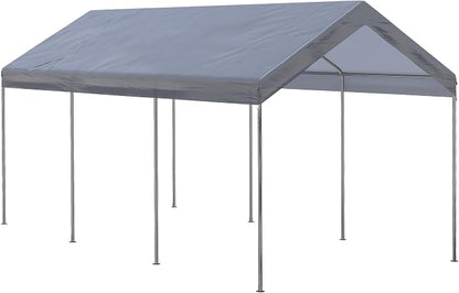 Outsunny 10' x 20' Party Tent and Carport, Height Adjustable Portable Garage by Outsunny