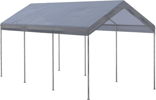 Outsunny 10' x 20' Party Tent and Carport, Height Adjustable Portable Garage by Outsunny