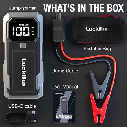 Lucklike Car Battery Jump Starter Portable, Jump Starter Battery Pack - Image 9