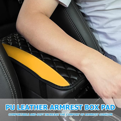 Moly Magnolia Car Center Console Cover, Leather Waterproof Armrest Seat Box - Image 3