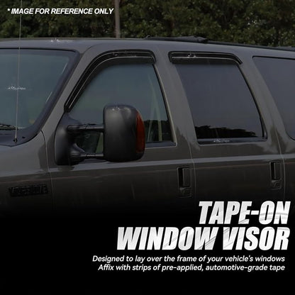 Auto Dynasty 4Pcs Carbon Fiber Pattern Window Visors Compatible - Image 3