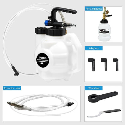 4L Vacuum Brake Bleeder Kit, One Person Pneumatic Brake Bleeding Fluid - Image 5