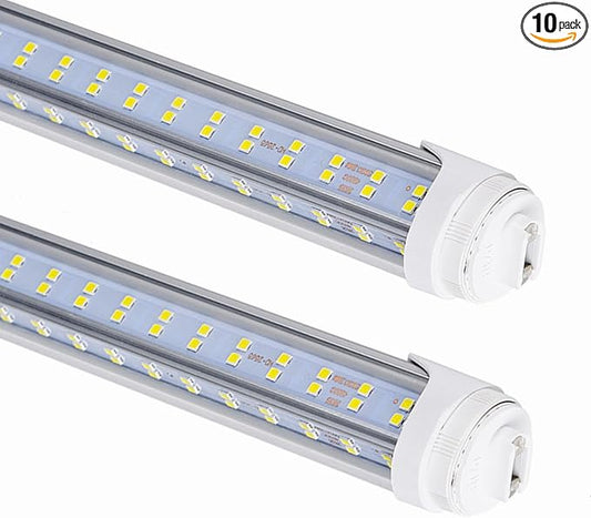 10 Pcs, 8ft R17D LED Tube Light, F96 t12 HO 8 Foot Led Bulbs, 100-277V Input by DOUYIDOUBEST-LEDLIGHTING