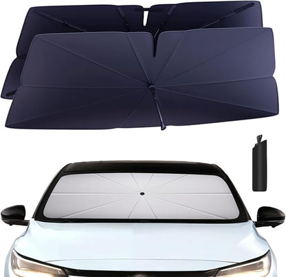 Windshield Sun Shade Umbrella: for Sentra-Sedan-2020-2024 2025-4-Layers Front by HIMUMOY