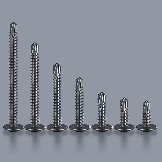 Wensilon #10×1” for Sheet Metal Self-Tapping Screws 410 Black Stainless Steel - Image 4