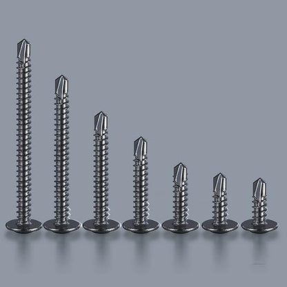 Wensilon #10×5/8” for Sheet Metal Self-Tapping Screws 410 Black Stainless Steel - Image 4
