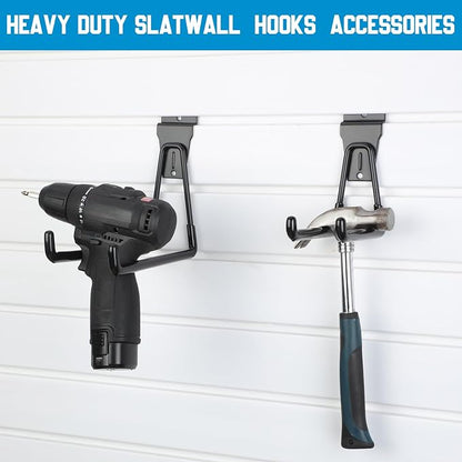 Landhoow 36 Pcs Slatwall Hooks & Hangers 32 Pcs Heavy Duty Slat Wall Hanging - Image 2