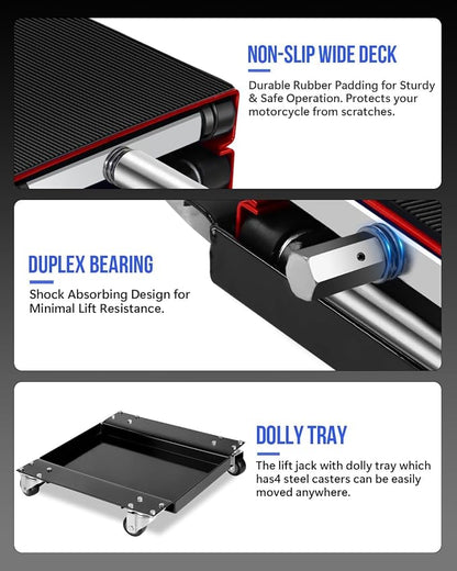 Heavy Duty 1100LBS Motorcycle Scissor Lift Jack - Image 4