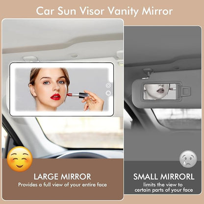 Car Sun Visor Vanity Mirror, Rechargeable Led Makeup Mirror - Image 7