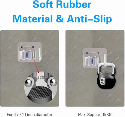 5 Pack Broom Holder Heavy Duty Stainless Steel Broom Hanger - Image 4